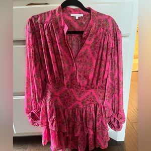 Small Olivaceous floral Mini Dress